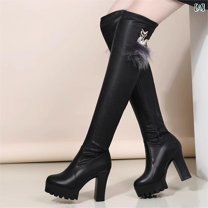 ロングブーツ ロング ブーツ 靴 シューズ レディース 脚長脚細 秋冬 おしゃれ