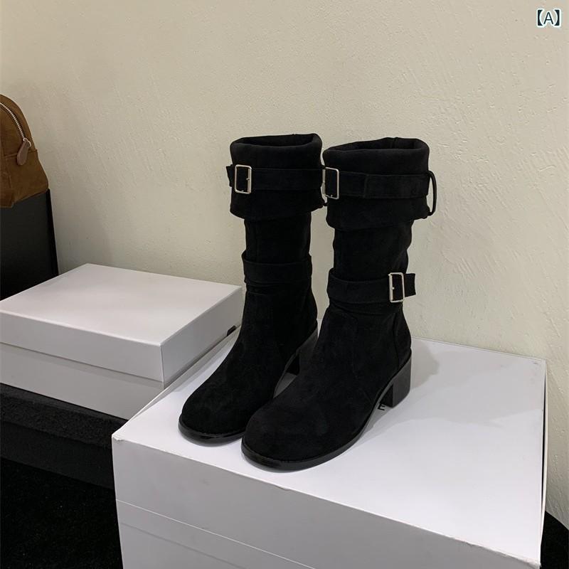 ブーツ ロングブーツ レディース 長い かわいい おしゃれ 女性 婦人 ヒール ローヒール 秋冬 脚長