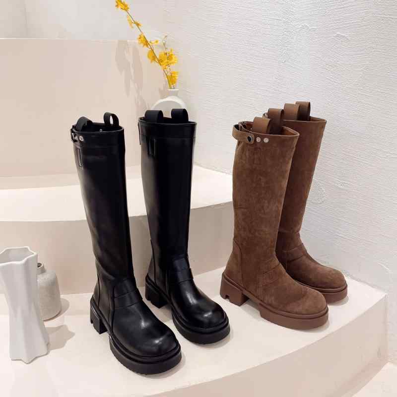 ブーツ ロングブーツ レディース 長い かわいい おしゃれ 女性 婦人 ヒール ローヒール 秋冬 脚長