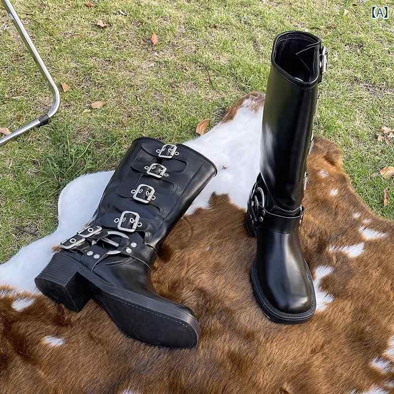 ロングブーツ ジョッキーブーツ レインブーツ ブーツ ヒール ローヒール スエード 皮 レディース 女性 ..