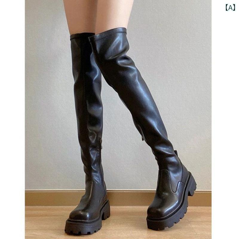 ロングブーツ ジョッキーブーツ レインブーツ ブーツ ヒール ローヒール スエード 皮 レディース 女性 ..