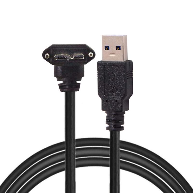 Cablecc 産業用カメラ用 3.0 データケーブルへの 90 度左向きマイクロ USB ネジマウント