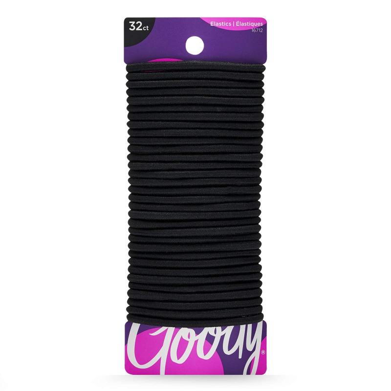 Goody Hair Lot de 3 élastiques tressés pour cheveux moyens Noir 4 mm