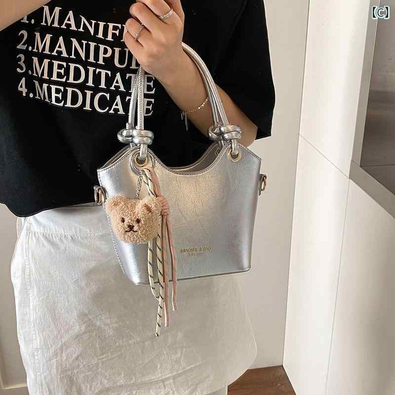 レディース ニット系 シンプル ショルダーバッグ ミニバッグ ハンドバッグ 斜めがけバッグ かたかけバッグ 小物 アイテム 軽量 持ち歩き便利 おしゃれ かわいいx2