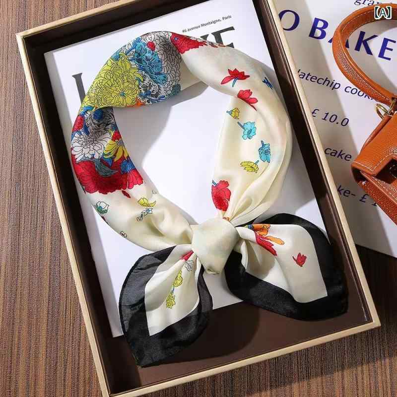 70 新型の シルク タオルの レディース レトロ ファッションの 小さい 方の タオルの 春夏の 韓国 装飾..