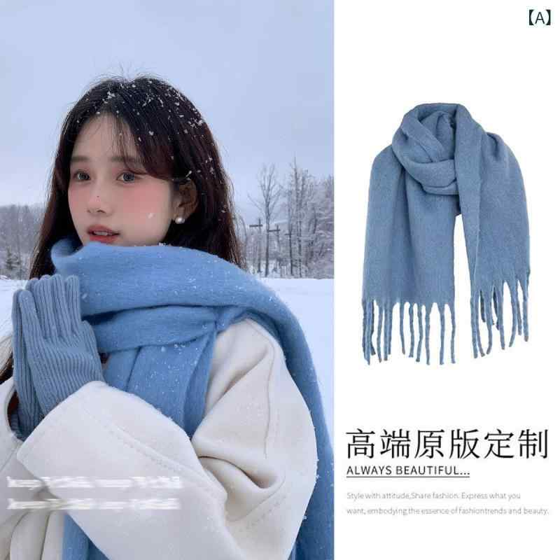 色の スモッグ ブルーは カシミヤの マフラーを まねています。編み方: 織物機能: 暖かいしてください季節に合わせて: 冬ORIGIN: 桐廬スタイル: 延長する,少しさわやか色: ヘイズブルー主な下流プラットフォーム: タオバオ,JD....