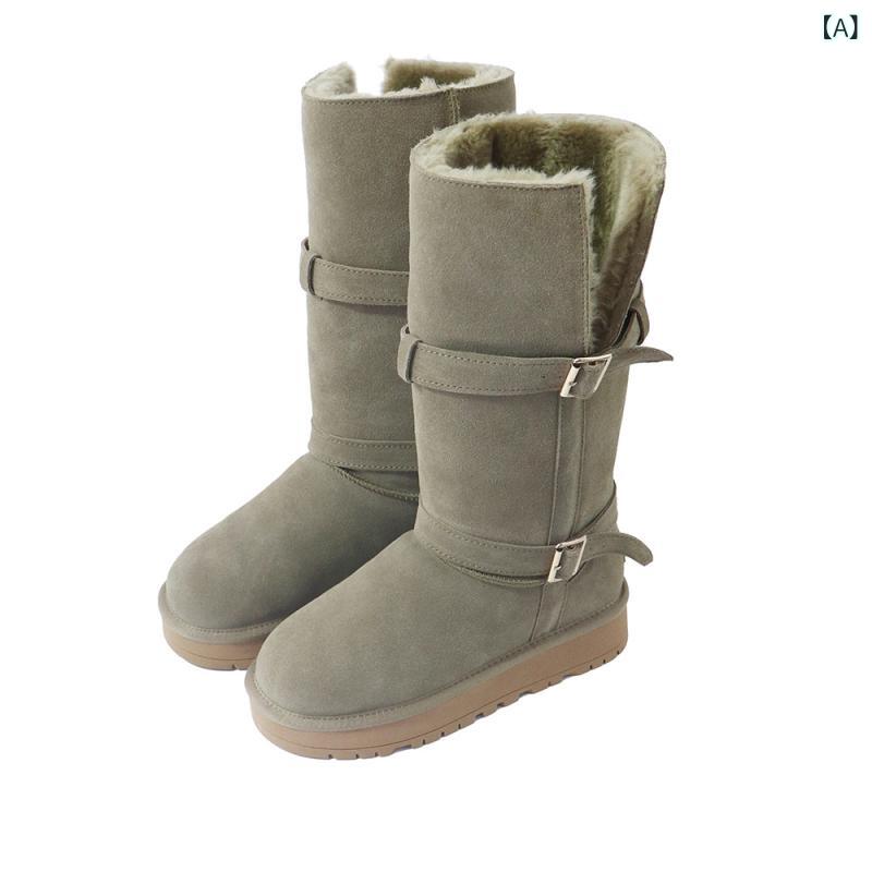 おしゃれ ボア ムートンブーツ レディースブーツ ブーツ ショート 革 冬靴 防寒 スノーブーツ シープスキンファーブーツ レディースシューズ 保温 もこもこふ...