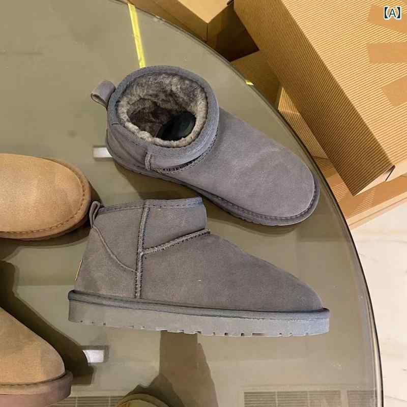 おしゃれ ボア ムートンブーツ レディースブーツ ブーツ ショート 革 冬靴 防寒 スノーブーツ シープスキンファーブーツ レディースシューズ 保温 もこもこふ...