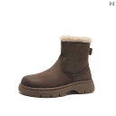 東 莞 靴 工場 革 レディース ショート ブーツ 厚手 毛 丸 頭 厚底 クロスボーダー カスタム スノーブーツ 大きいサイズ レディース ブーツ 靴x20