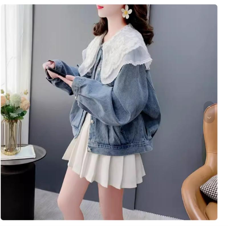 着心地抜群 おしゃれのワンアイテム Gジャン ジャケット デニムジャケット デニムコート デニム アウター ブルゾン トップス 羽織 レディース カジュアル ゆったり かっこいい オールシーズン 通勤 通学 デート オーバーサイズ ビンテージx2(4.0)