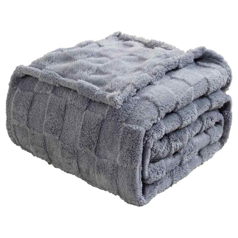 MOKOYA ふわもこ 毛布・ブランケット 暖かい おしゃれ チェック柄 通年使用