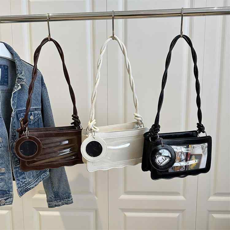 レディース バッグ 透明 PVC 日系 Y2K かわいい クール シングルショルダー 二次元 小容量 軽量 普段使い