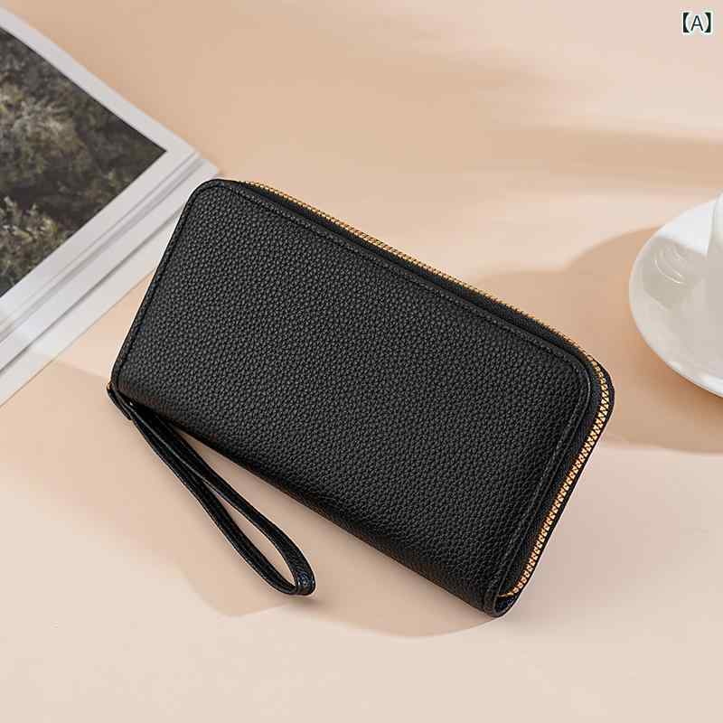 レディース 長財布 ライチ柄 大容量 手首掛け ハンドバッグ 鞄 スマホケース付き 普段使い 通勤用 軽量..