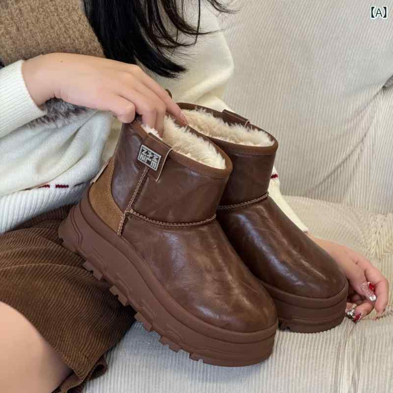 レディース スノーブーツ 冬 厚底 防水 防滑 保暖機能 フワフワ 綿100% ショートブーツ アウトドア 通勤 雪道 普段使い