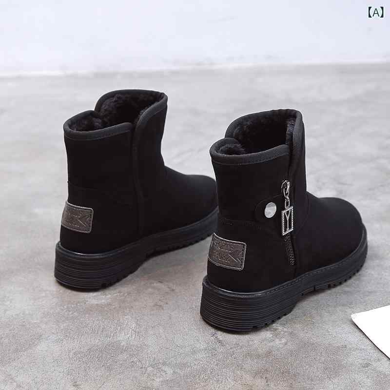 レディース 冬用 厚底 ショートブーツ 保温 防滑 綿素材 雪道対応 アウトドア 普段使い 暖かい ファッション かわいい シルエット カジュアルスタイル 通勤用