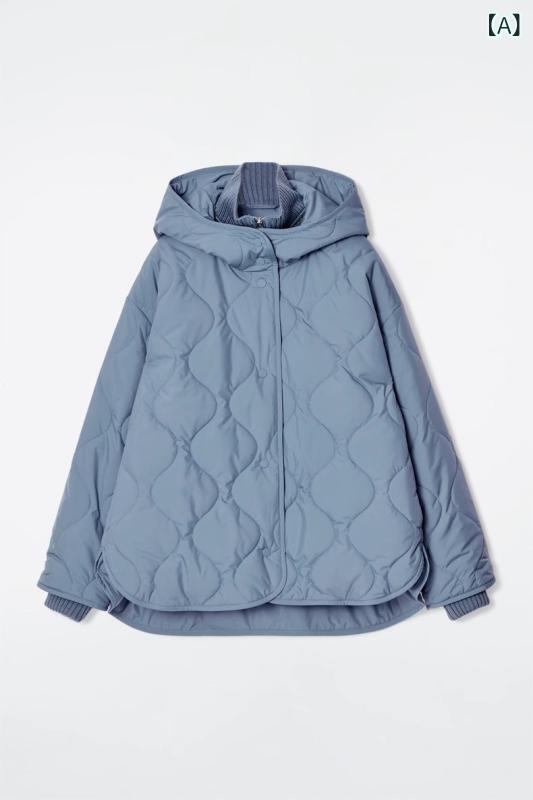 コート レディース キルティング フード付き 厚手 冬 カジュアル コットン 保温 普段使い 吸湿速乾 伸縮性 高級感(4)