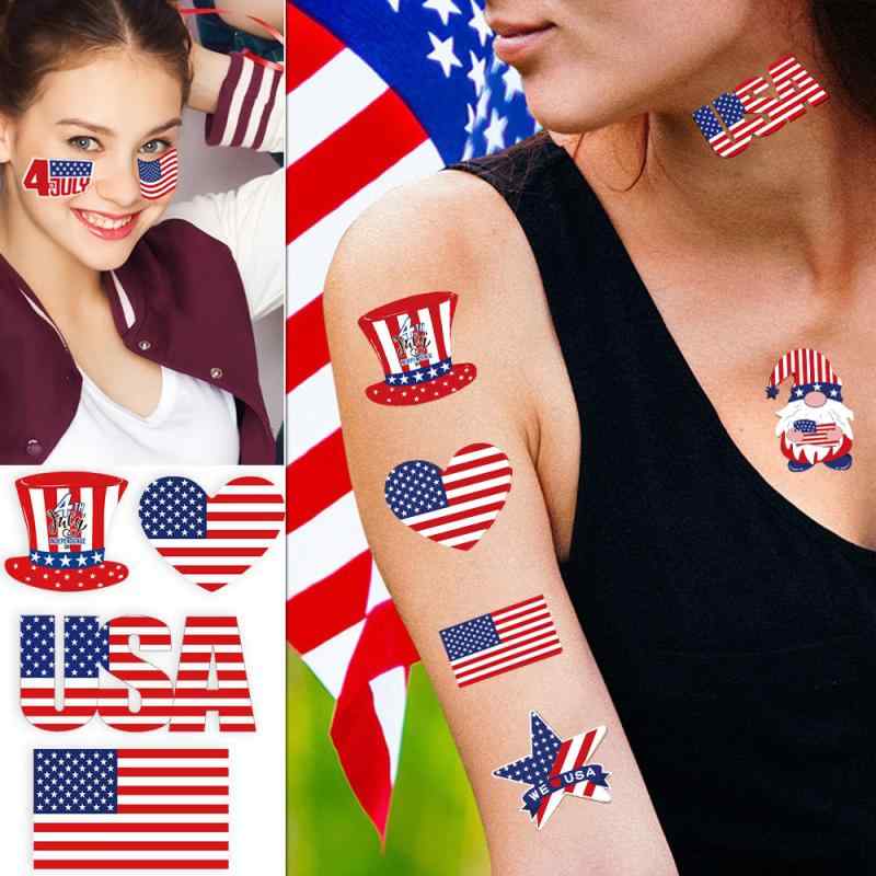 ステッカー フェイス アメリカ国旗 パーティー装飾 シール 夏用 赤白青 貼り付け簡単 遊行 慶祝・カテゴリ: 幾何形状・スタイル: 現代簡約・制作方法: プリント.不干胶貼紙.半手作業半機械・パターン: 独立日顔貼り01款.02款