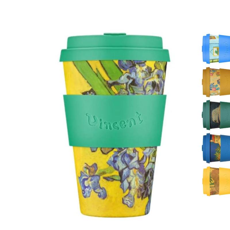Rakuten - Ecoffee Cup(エコーヒー カップ) カップ ソーサー 繰り返し使える 環境に優しい Vincent Van Gogh 400ml 814 042