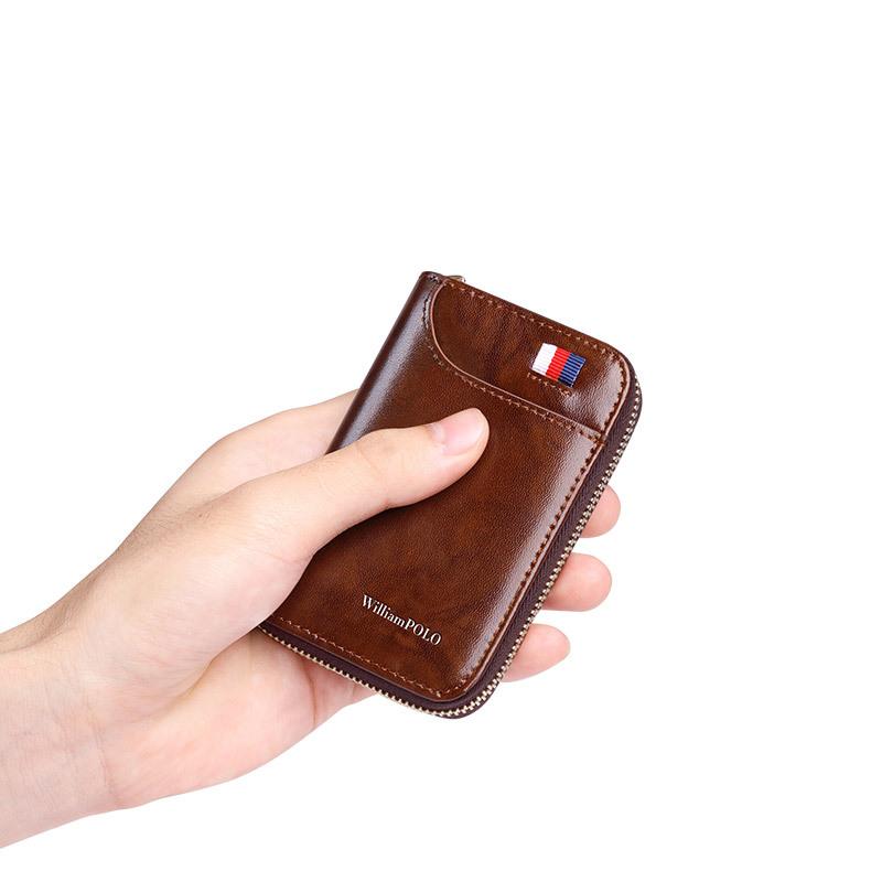 カードホルダー メンズ ミニ 革 大容量 多カードポケット 防消磁 高級感 普段使い コンパクト 収納力
