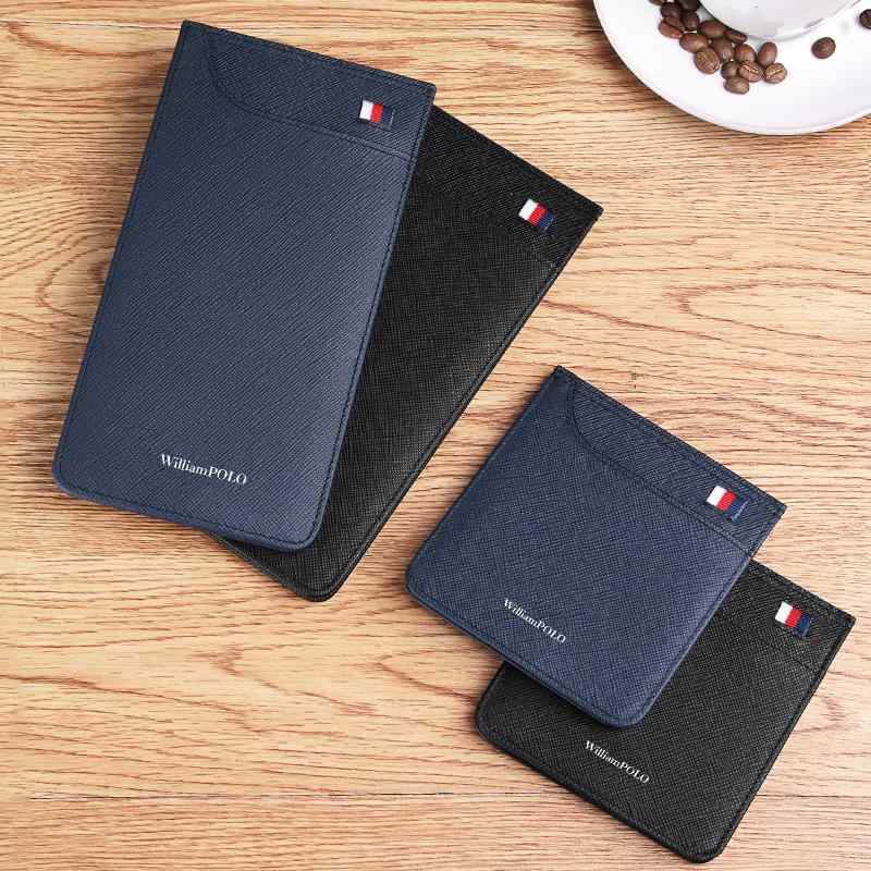 Name Card Cases - カードホルダー メンズ 革 ロングタイプ スリムタイプ 多ポケット 通勤用 クレジットカードケース 銀行カードケース 高級感