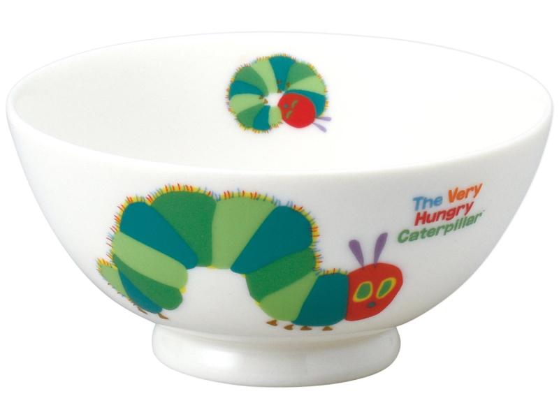 逸品社 お茶碗 直径11cm 子供用 食器 日本製 電子レンジ 食洗器 対応 ホワイト はらぺこあおむし 807122