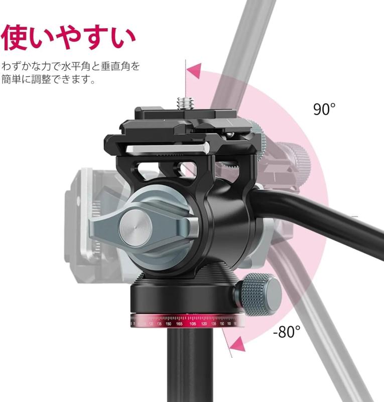 Ulanzi 2895 Ulanzi U-190 ミニチュアフルード ビデオ自由雲台