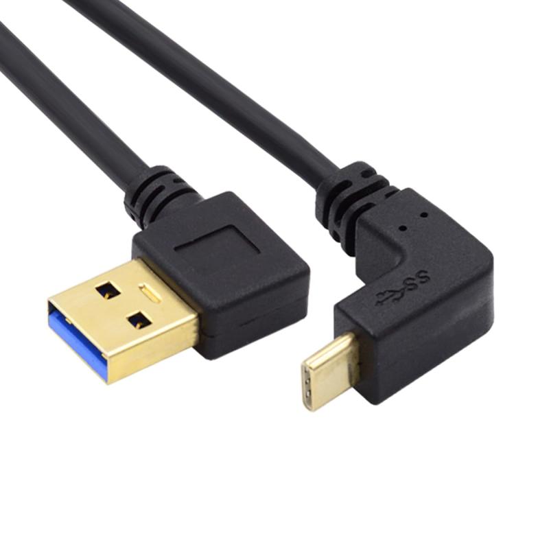 Main Unit - CY 100 cm up & down角度付きUSB 3.1 USB - C to右角度付き90度Aオスデータケーブルfor MacBook & Tablet &セル電話