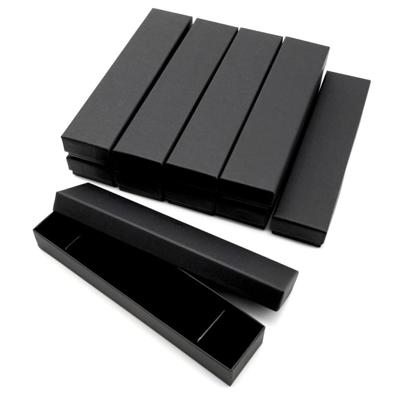 Box, Gift Box - (TUISKU) ギフトボックス 22x5x3cm 長方形 アクセサリー クラフト紙 ラッピング 箱 10個セット