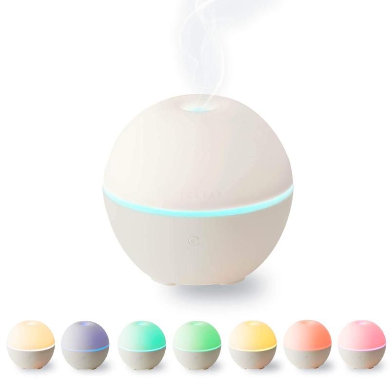 エレコム 加湿器 超音波式 抗菌 卓上 コンパクト USB給電 7色LED 加湿器用アロマウォーター対応 HCE-HU1901シリーズ