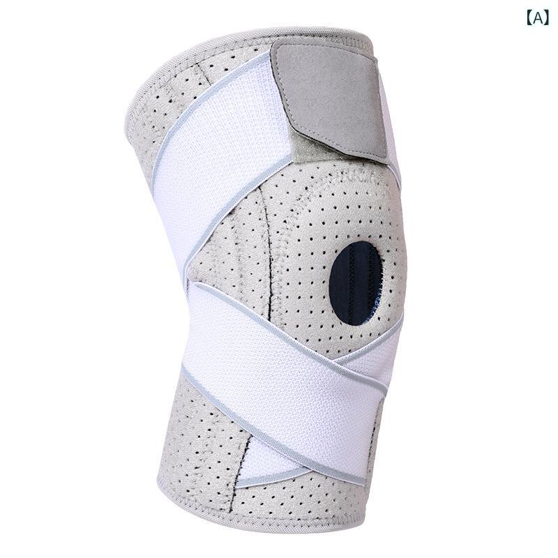 膝サポーター 関節サポート スポーツ用 バスケットボール バドミントン 膝蓋骨バンド 通気性 防衝撃 加圧 衝撃吸収 軽量 伸縮性 快適フィット