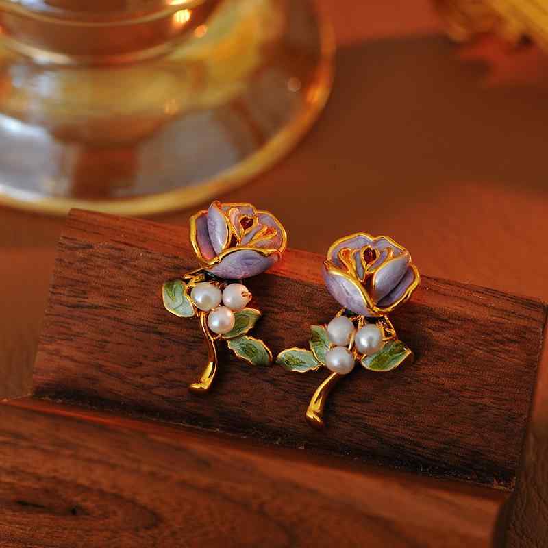 レディース 耳飾り 復古 フランス風 繊細 優しい 春夏 エナメル加工 チューリップ 花柄 魅惑的 ピンク系 軽量・カテゴリ: 耳飾り・スタイル: 復古・主な素材: 銅・加工: 電メッキ・: 花卉・要素: チューリップ・要素分類: 植物花卉...