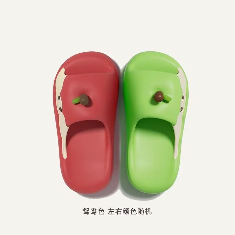 サンダル レディース キャラクター りんご 家庭用 洗える かわいい ピンク 夏 普段使い 部屋着 軽量 ピンク系 伸縮性 接触冷感