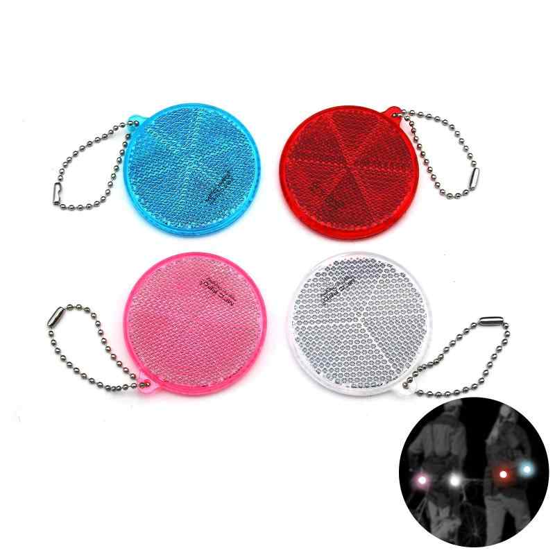 [MFC PRO] 超可愛い 北欧 ウォーキング リフレクターサイン 再帰反射 リフレクター キーホルダー 反射 (丸形/メランジ-4pcs)