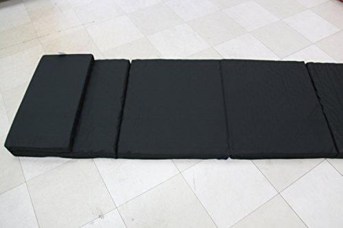 トラックふとん｜黒｜点で支える高反発敷き布団大型4t兼用｜巾60cmx丈230cmx厚さ5cm上部30cmを折り曲げができ丈を200cmに変えられます。|凹凸で体圧分散プロファイル加工｜保温性