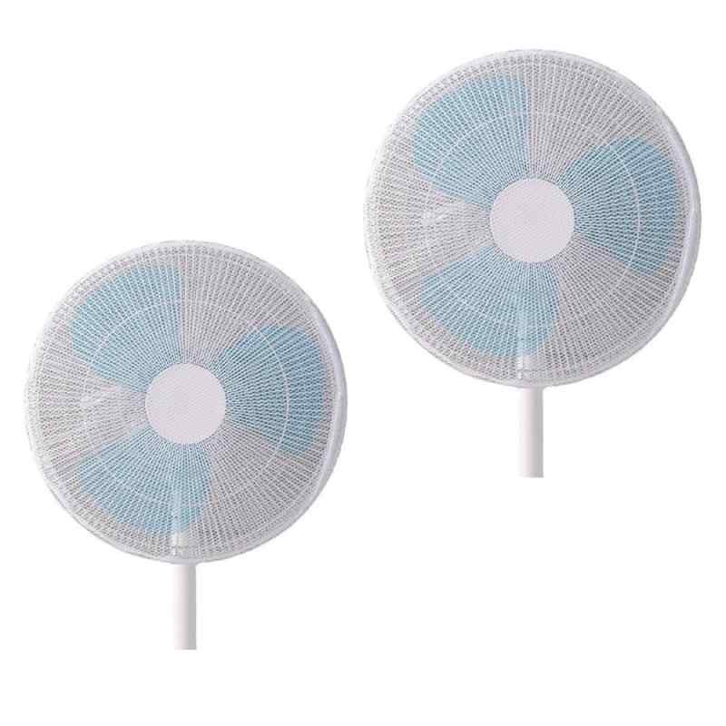 SHSHANLC 扇風機カバー 2枚入 白色 安全 ファンカバー 赤ちゃん 子供 指はさみ防止 セーフティネット 扇風機 サーキュレーター サーキュレーター ネット ハンディファン 子供 工業用 業務用羽