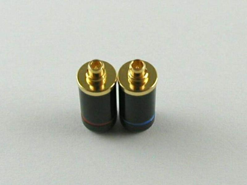 MMCX コネクタ リケーブル バランス ハンダ式 自作用 金メッキ A オス ブラック 2...