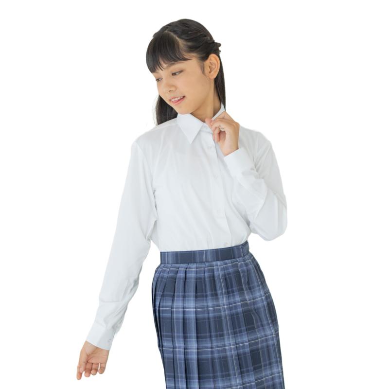 乐天商城 - Catch(キャッチ) シャツ女子 長袖 スクールニットシャツ 形態安定 制服 学生服 中学 高校レディース
