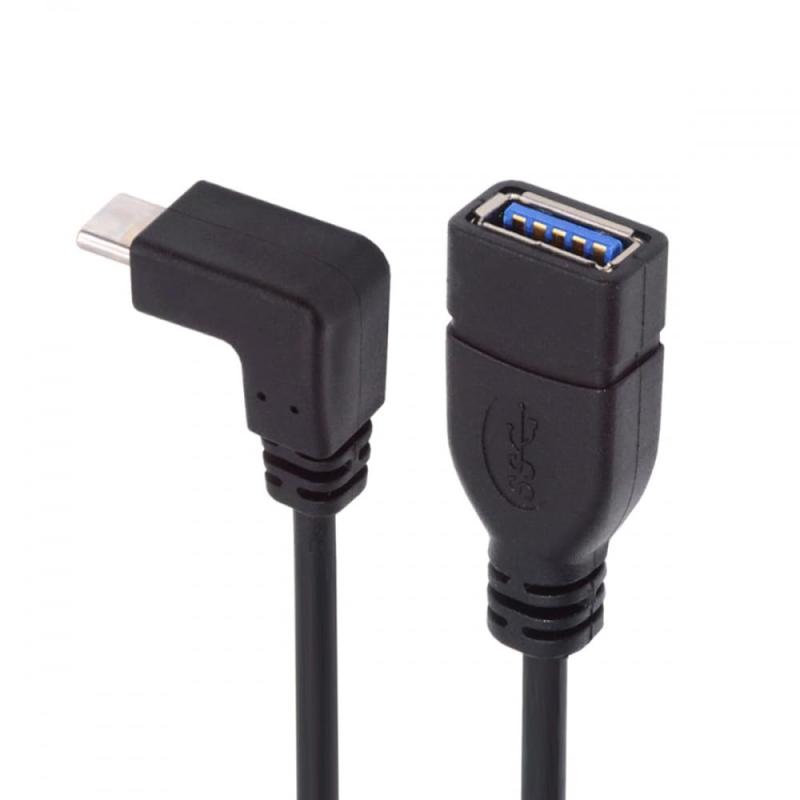 CY ケーブル USB-C USB 3.1 Type-C オス - USB 3.0-A メス 10Gbps OTG データ電源ケーブル 上左右下斜め