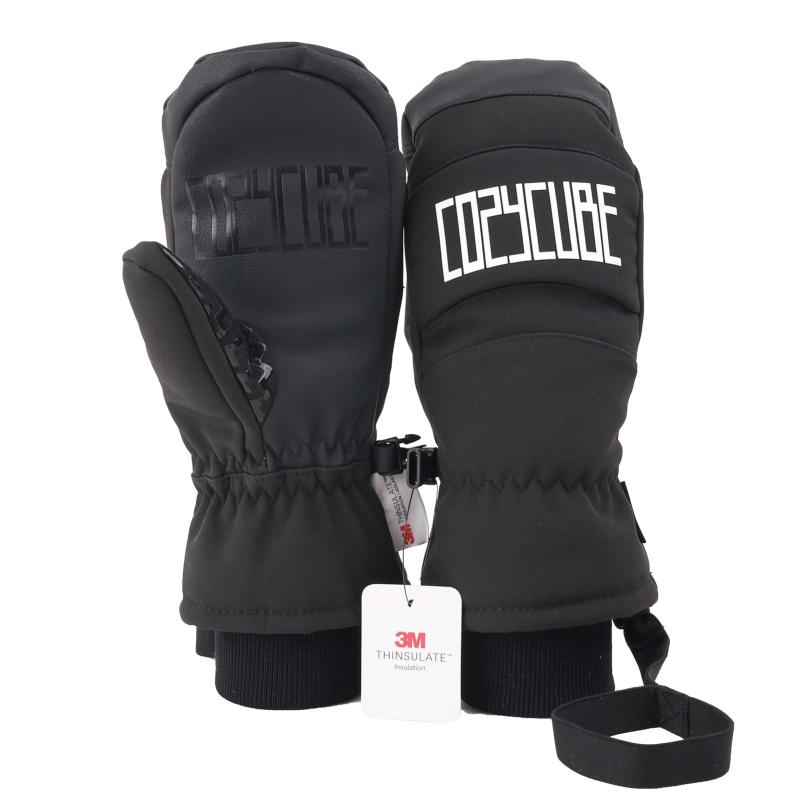 Rakuten - [cozycube] スキーグローブ キッズ ミトン スノー手袋 スノーボードてぶくろ ジュニア 子供 男の子 女の子 防水 防寒 撥水加工 防風保温 裏起毛 滑り止め 紛失防止 遊び スキー 通学 ウインター