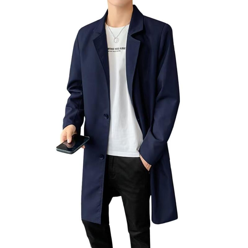 [KOGARASI] コート メンズ ロングジャケット トレンチコート 春秋服 冬用 アウター スリム 薄手 厚手 テーラードカラー ビジネス カジュアル 紳士服 大きいサイズ 男女兼用