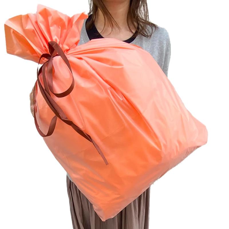 ラッピング袋 袋 大 フロスト W550×H650 mm プレゼント ギフト 大きい 大サイズ リボン付 クリスマス ハロウィン 誕生日 包装