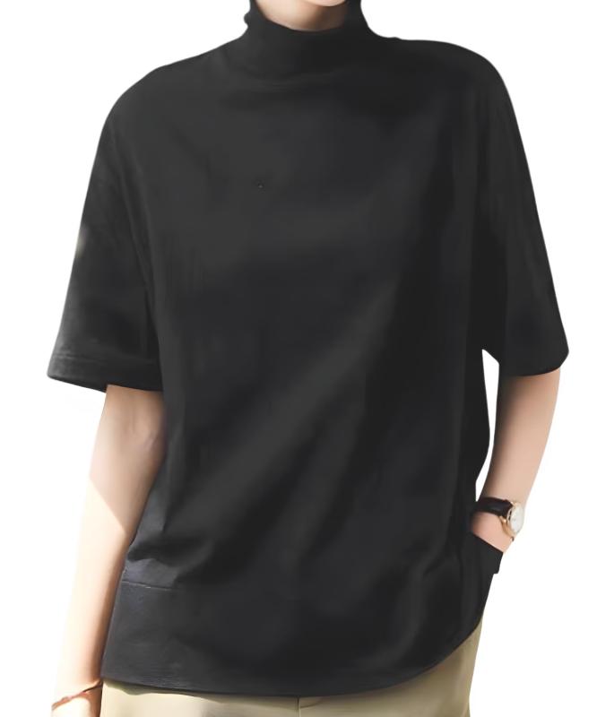 [Dep Club] ハイネック 半袖 レディース 夏 インナー タートルネック ハイネックtシャツ ブラウス カットソー トップス スポーツ オシャレ 大きいサイズ 無地 ゴルフ 夏服
