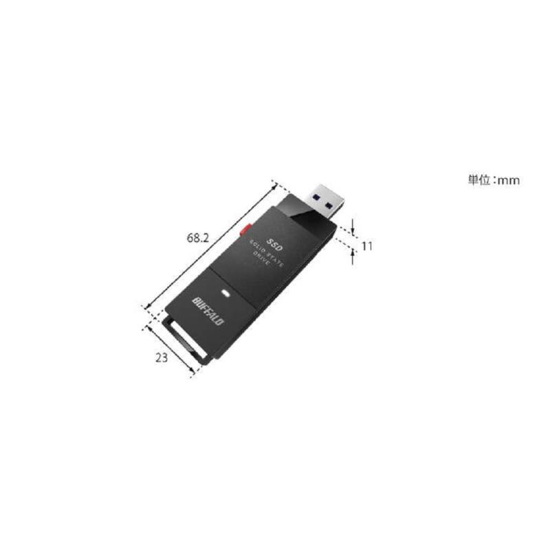 SSD-SCT2.0U3-BA(ブラック) ケーブルレス ポータブルSSD 2TB - Image 3
