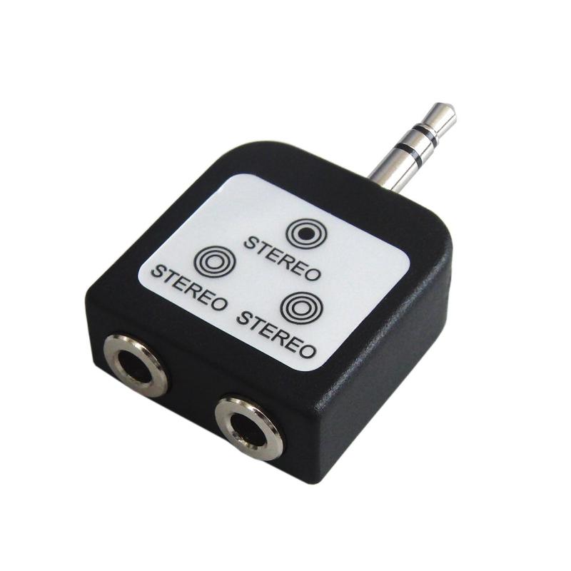 フジパーツ 3.5mm 分配プラグ 3.5mm ステレオミニプラグ(オス)-3.5mm ステレオミニジャック(メス)×2