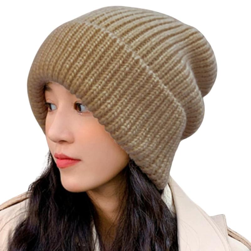 Rakuten - [Capprecier] ニット帽 メンズ レディース 秋 冬 帽子 防寒 防風 伸縮性 ビーニー 小顔効果 おしゃれ 無地 シンプル 通勤 通学 アウトドア 7色展開 暖かい カジュアル 男女兼用