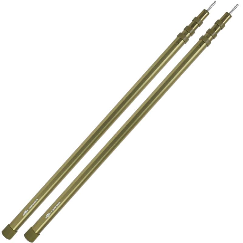 Soomloom 슬라이드 신축식 알루미늄 폴 FLEXROD 텐트·타프 설영용 슬라이드식 알루미늄 폴 3m 가동역 250cm~300cm 높이 조정 가능 경량성 내구성 내식성 컴팩트 아웃도어 캠프 기어