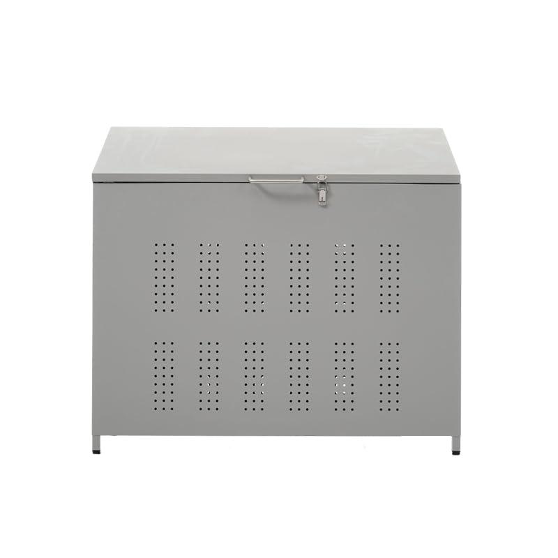 Rakuten - OSJ 屋外ゴミ収納庫 ゴミ箱 屋外 収集ボックス ごみ集積所 多用途収納ボックス ゴミステション 通気口 カラス除け 大容量 カラスよけ 野良猫対策 ゴミ荒らし防止 ふた付き 庭用 容量160L