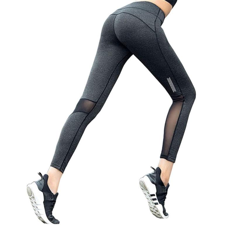 [MORGEN SKY] ヨガウェア レディース レギンス ロングパンツ 吸汗速乾 メッシュ付き トレーニングパンツ フィットネス ランニング スポーツタイツ ストレス解消 サウナ 発汗 YJ01
