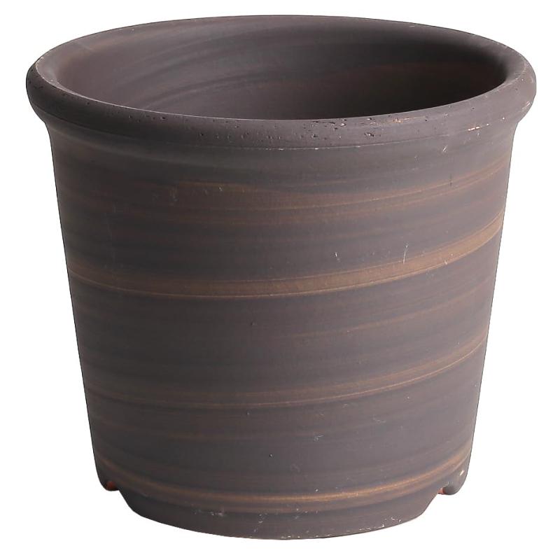 Rakuten - 鉢 三河焼 KANEYOSHI 【日本製/安心の国産品質】 陶器 植木鉢 三河焼 Sポット ブラウン