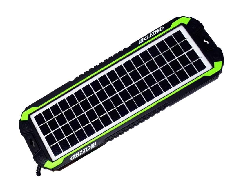 CLEZEED クレジード 220mA ソーラーバッテリー充電器 バッテリーチャージャ― 防水防塩害仕様 高効率単結晶ソーラーパネル SC-220